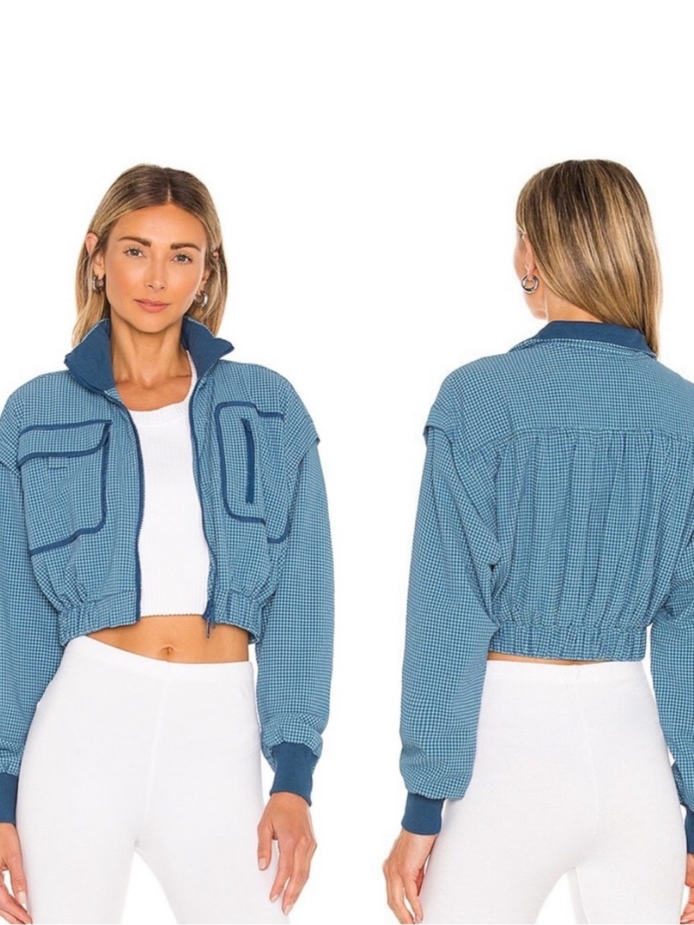Free People Forty Love Gingham Jacket Size Medium
